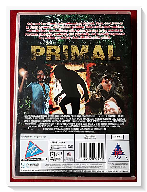 Primal - Monstrous Horror - Starring Lance Henrickson - Casing and Disc VG+