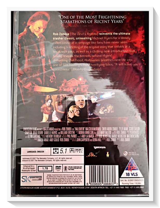Rob Zombie - Halloween - Horror - PG18 VHL - Casing and Disc in Excellent Condition