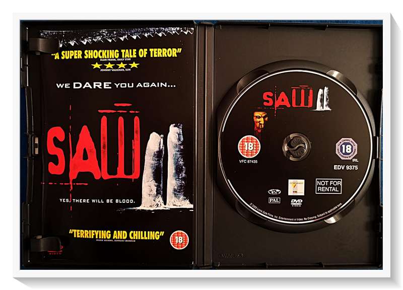 SAW II - Raw Terror - PG18VLP - DVD - Horror - Casing and Disc in Excellent Condition