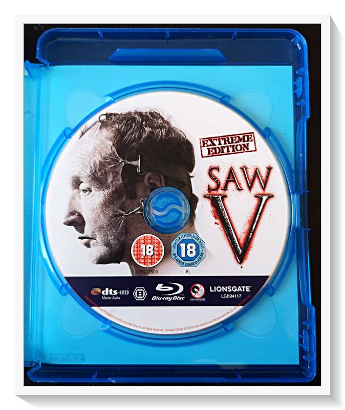 SAW V - Blu-Ray - EXTREME EDITION - PG18VHL - Disc and Casing in Excellent Condition ***