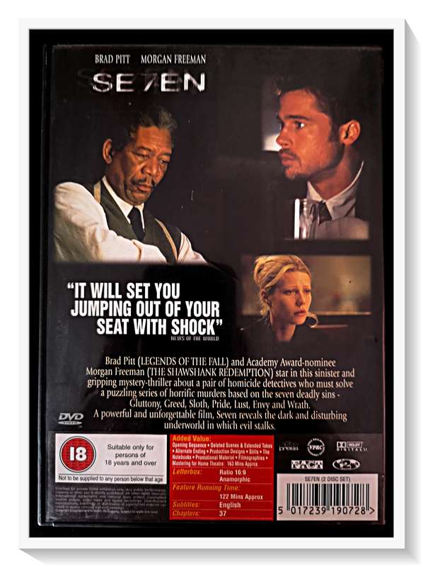 SEVEN - Cult Classic - Double Disc Bonus Features - Booklet, Disc & Casing in Excellent Condition*