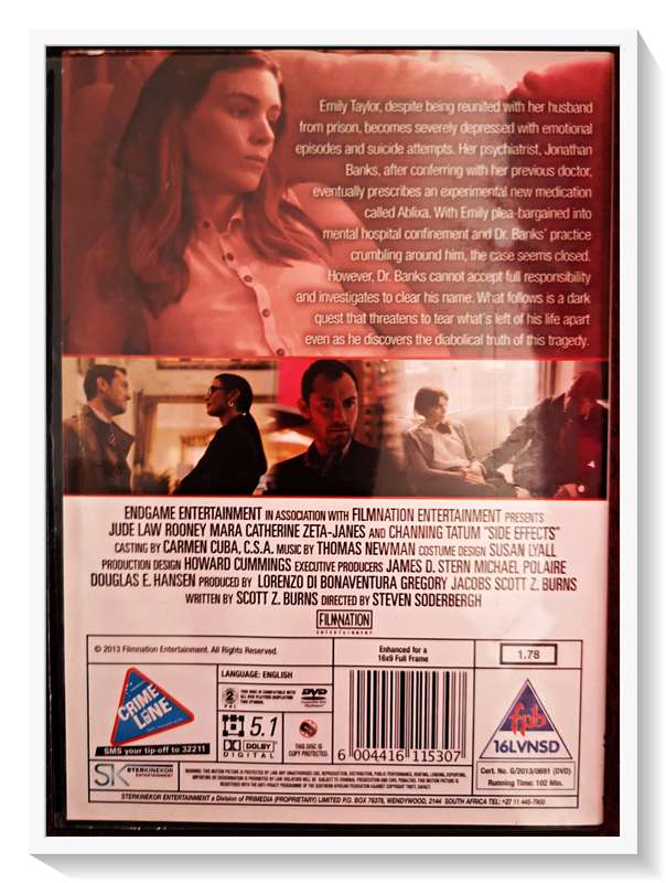 SIDE EFFECTS - DVD - THRILLER - 2-16VSL - Casing & Disc in Very Good Condition ***
