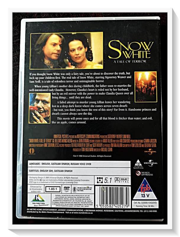 Snow White - Atale of Terror - Genre - Horror - A Rare Treat - Disc & Casing in Excellent Condition