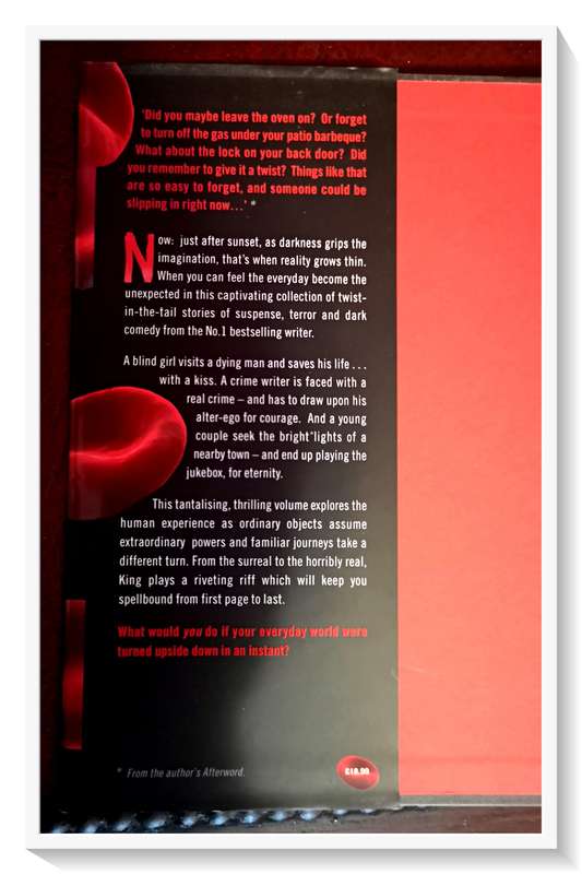 Stephen King - Just After Sunset - First British Edition and First Print - Hodder and Stoughton VG+