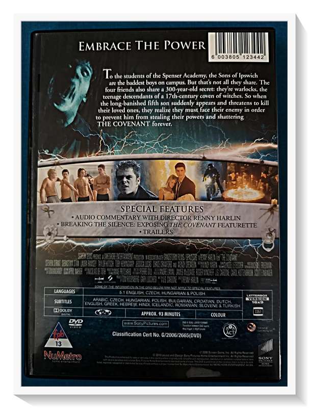 The Covenant - Genre-Horror-Fantasy - Supernatural - DVD - Disc and Casing in Excellent Condition