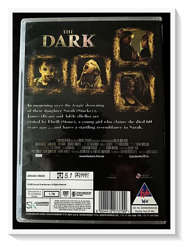 The Dark - DVD - 2-16HV - Disc and Cover in Very Good Condition