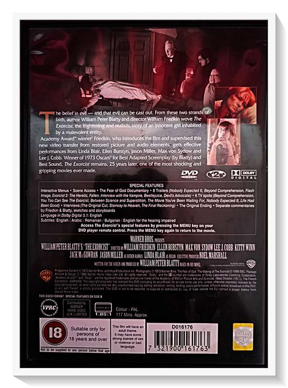 The Exorcist - 25th Anniversary Ed. Written by William Peter Blatty - DVD - 2-18VLH - BONUS FEATURES