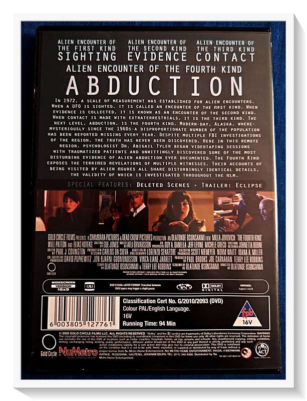 The Fourth Kind - SCIFI Suspense Mystery - DVD - Casing and Disc in Excellent Condition