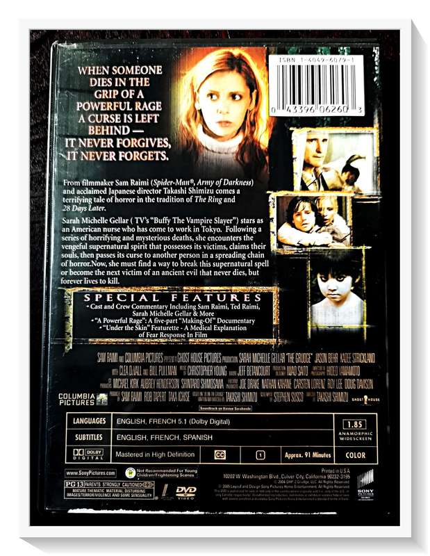 The Grudge - Japanese Horror - EXTRA & SPECIAL FEATURES - DVD - Disc and Casing in VG Condition*