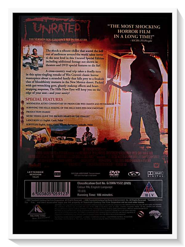 The Hills Have Eyes - Unrated Version - Disc and Casing in Excellent Condition
