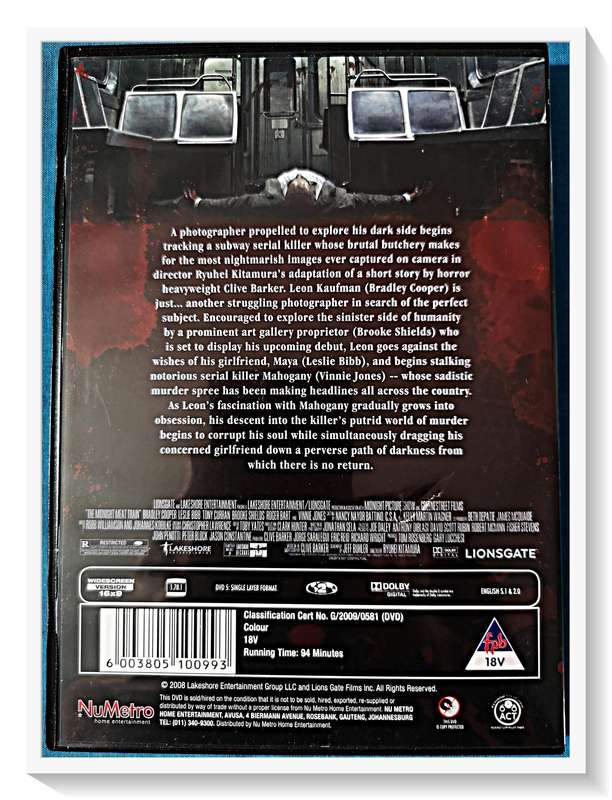 The Midnight Meat Train - Horror - Clive Barker - DVD - Condition: Very Good ***