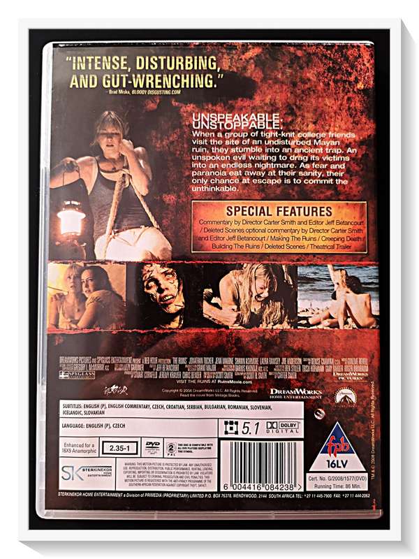 The Ruins plus Special Features - Ancient Evil - Horror - DVD - Casing and Disc Very Good
