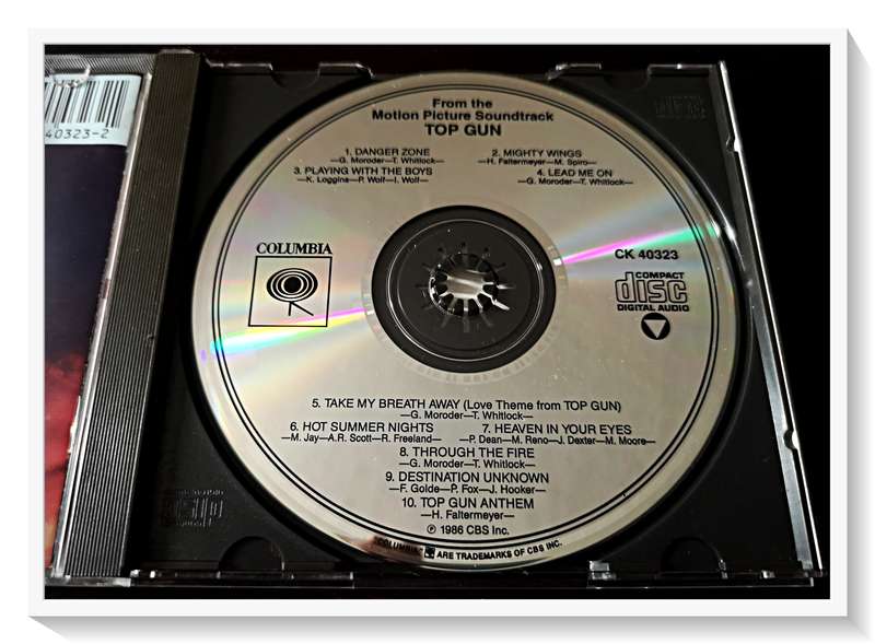 Top Gun Motion Picture Soundtrack disc and Casing in Excellent Condition***