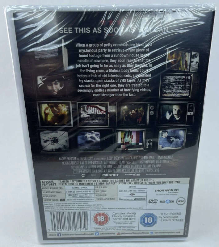 V/H/S - HORROR (Spectacular Bloody Gore) - 2-18VH - DVD Casing & Disc BRAND NEW/Sealed*****