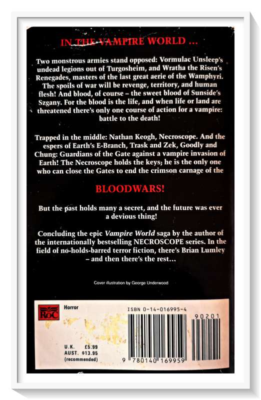 Vampire World 3 The Blood Wars by Brian Lumley - Paperbacks from Hell - A Collectable Horror by Roc