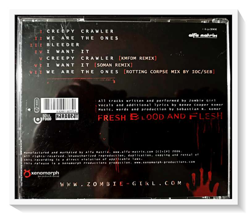 Zombie Girl - Album: Back From the Dead  - 2006 AlphaMatrix - Casing and Disc in Excellent Condition