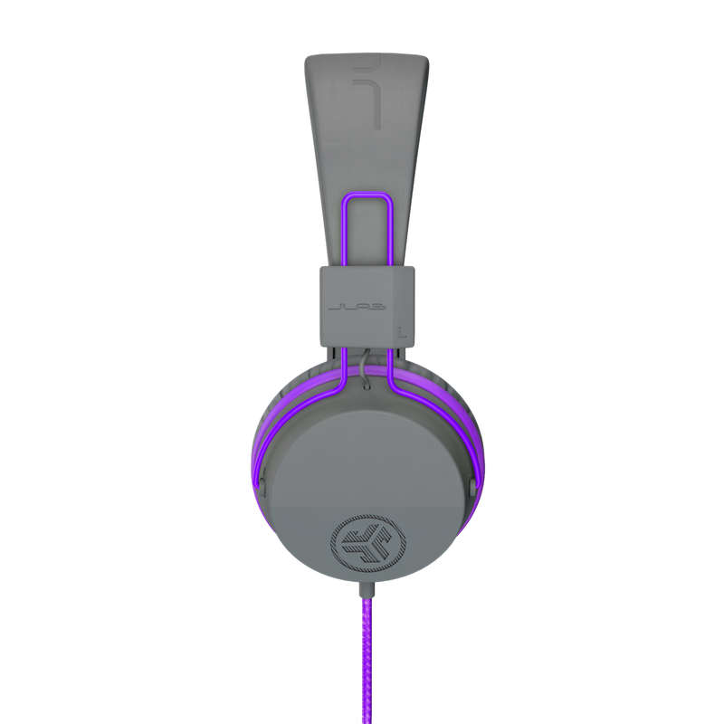 JLAB JBuddies Studio Kids On-Ear Voume Safe Kids Wired Headphones (Purple)