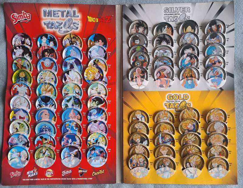 Simba Dragon Ball Z complete tazo set with album.