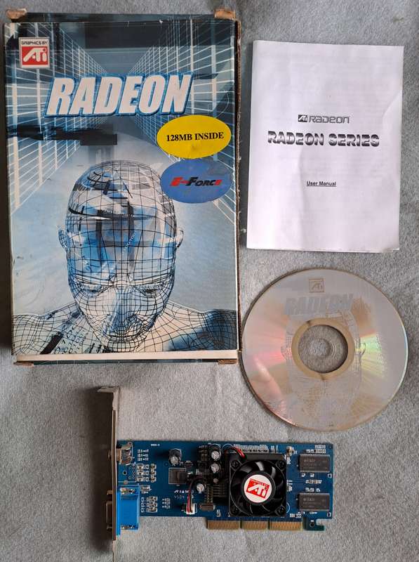 Vintage ATI Radeon 9250 grathics card.