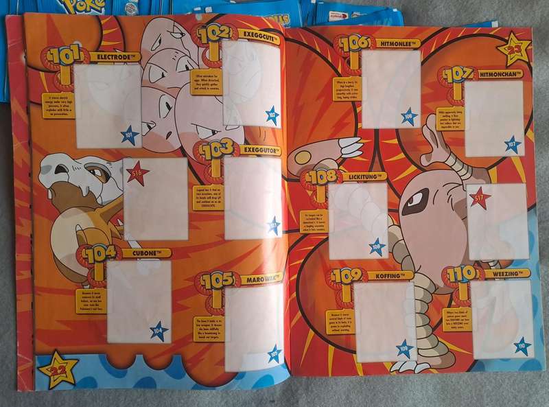 Merlin collections sticker Pokemon lot.