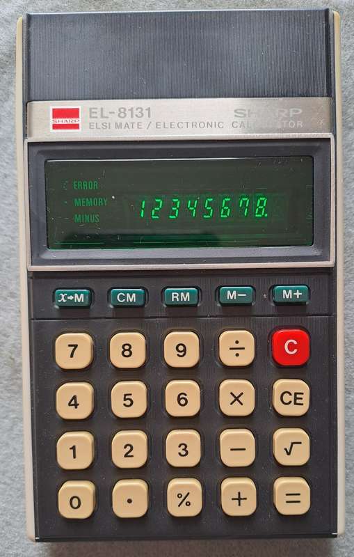 Vintage Sharp EL-8121 calculator.