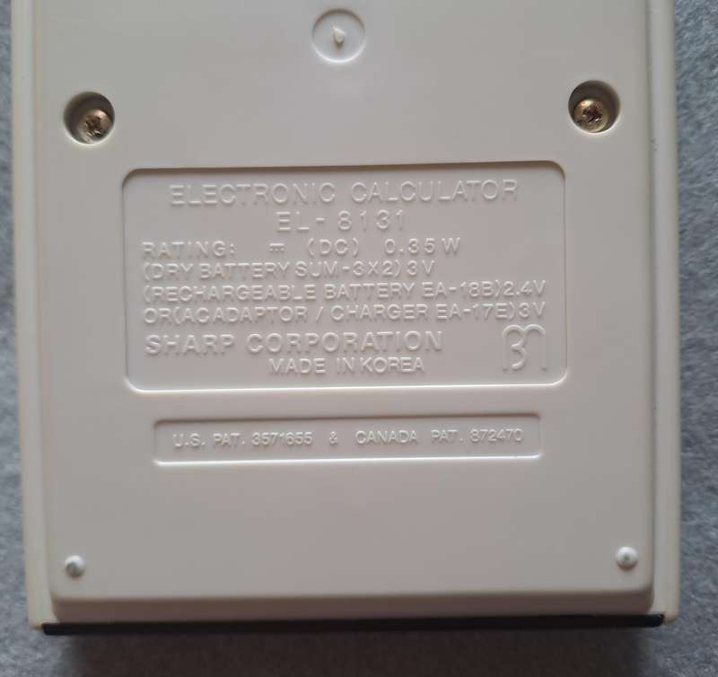 Vintage Sharp EL-8121 calculator.