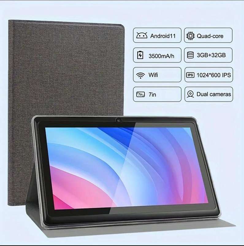 7-Inch Android 11 Tablet, with Quad-Core Processor, 2GB RAM, 32GB Storage and IPS Display