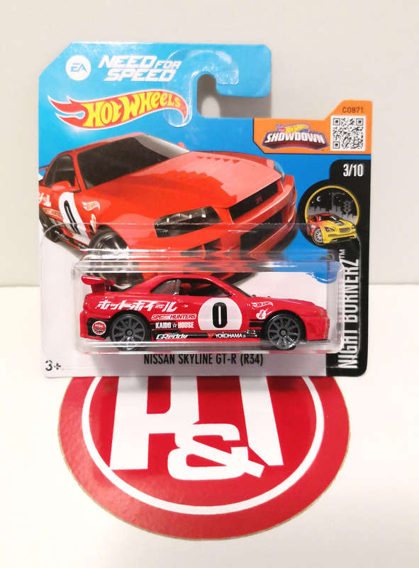 2016 Hot Wheels "NEED FOR SPEED" Nissan Skyline GT-R (R34)