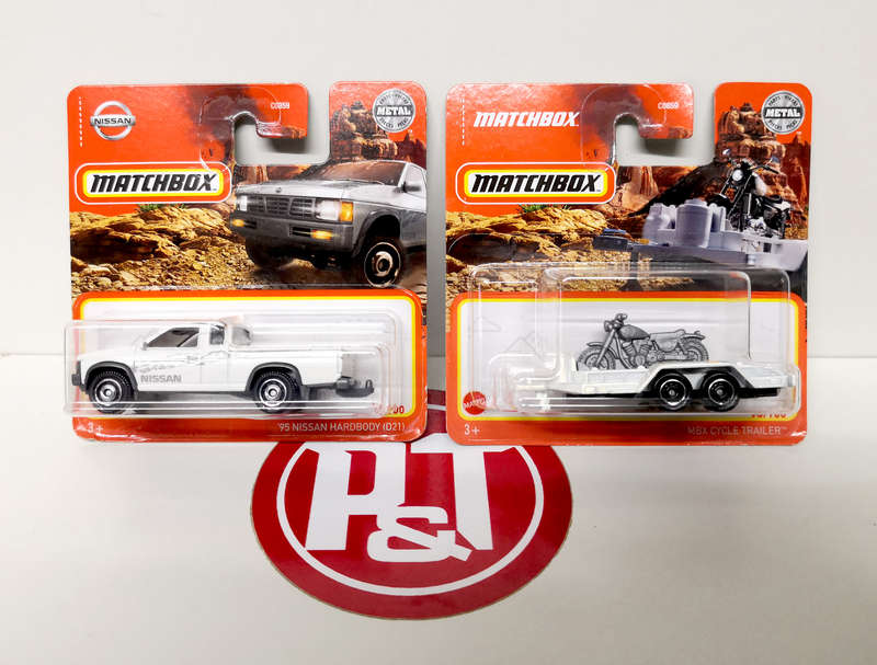 2022 Matchbox "Nissan Bakkie & Trailer" Combo (2 Models)