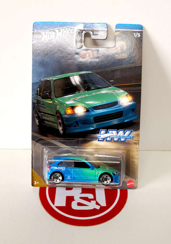 2024 Hot Wheels Silver Series "Speed Graphics" '99 Honda Civic Type R (EK9)