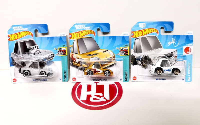 2024 Hot Wheels "Tooned" Car Combo (3 x Models)
