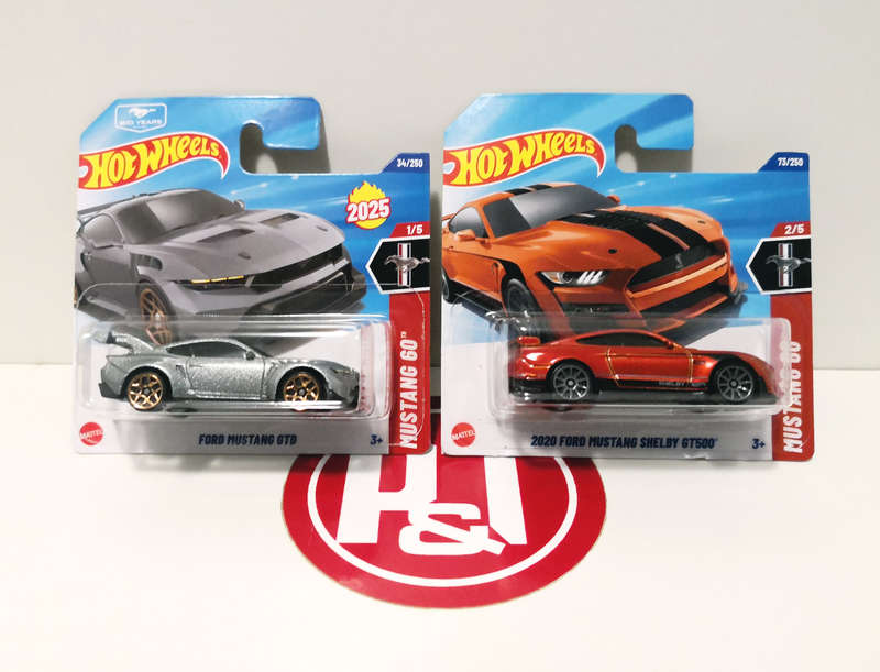 2025 Hot Wheels Ford Mustang Combo (2 Vehicles)