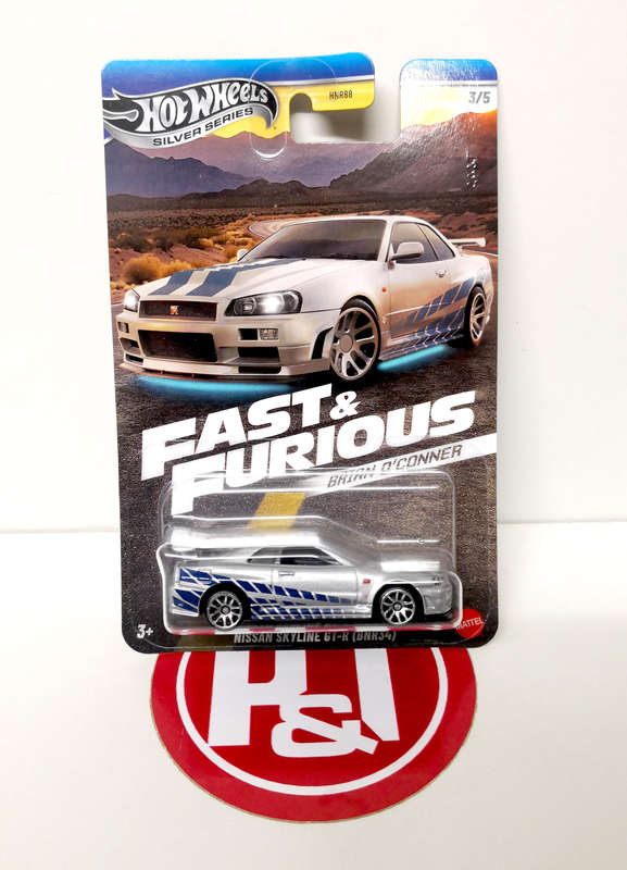 2025 Hot Wheels - Silver Series "Fast & Furious - Brian O'Connor" Nissan Skyline GTR R34 (F&F2)
