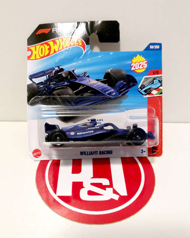 2025 Hot Wheels Williams Racing F1 Car - DAMAGED CARD