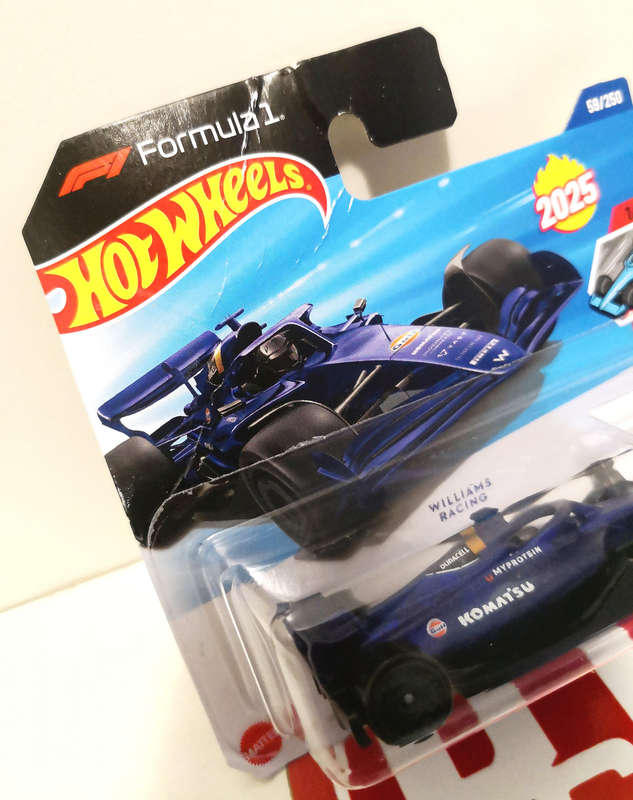 2025 Hot Wheels Williams Racing F1 Car - DAMAGED CARD