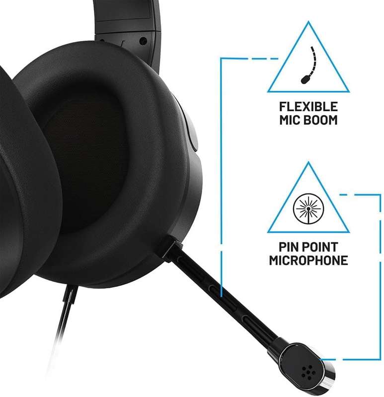 4Gamers Panther Over-Ear Gaming Headset Compatible with PS4/PS5, XBOX, Switch & PC