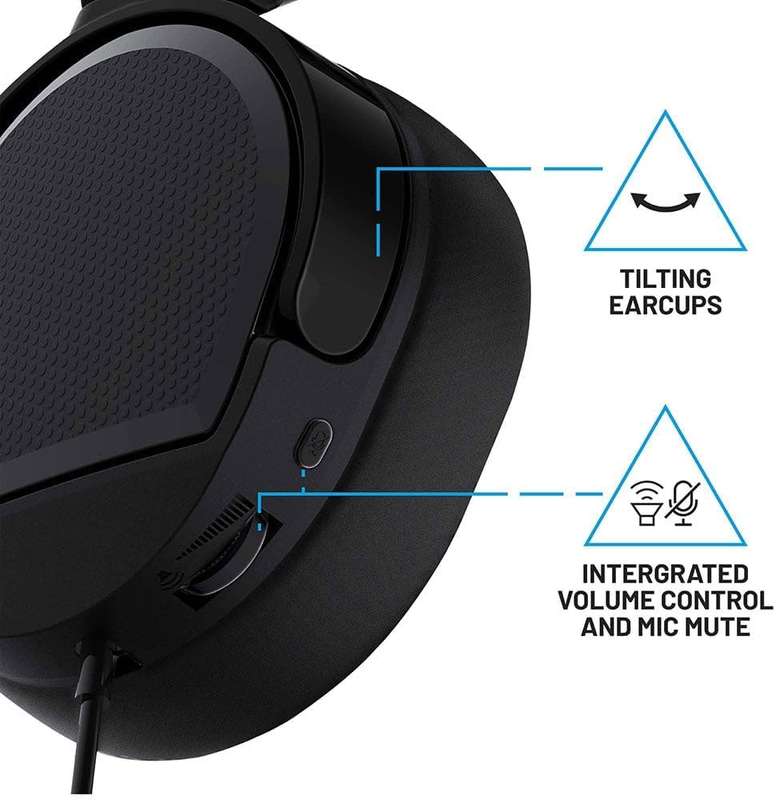 4Gamers Panther Over-Ear Gaming Headset Compatible with PS4/PS5, XBOX, Switch & PC
