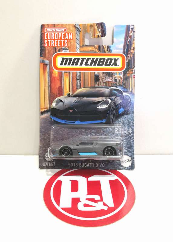 2024 Matchbox "European Streets" 2018 Bugatti Divo