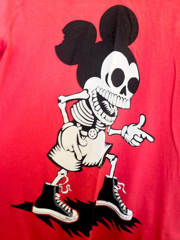 Men's REDBAT "SKELETON MICKEY" Graphic T-Shirt - L