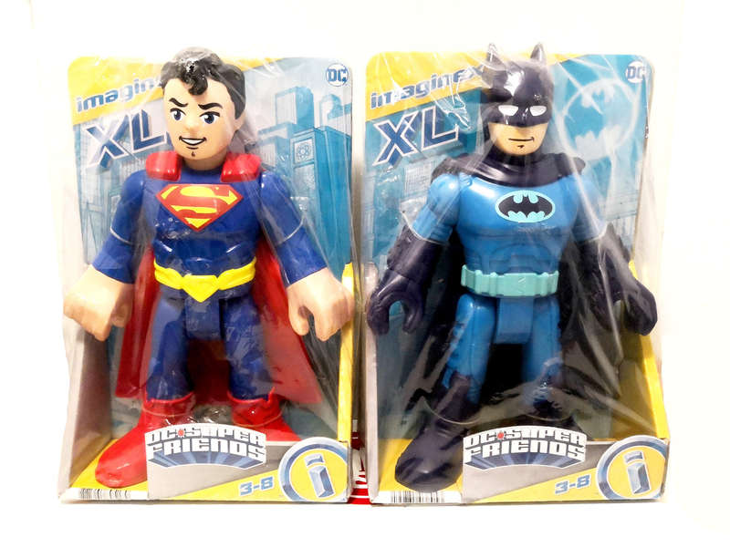 Imaginext XL Batman & Superman action figures (2 x large scale figures)