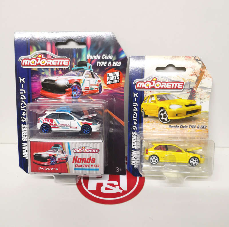 Majorette Honda Civic Type R EK9 Combo (2 x Models)