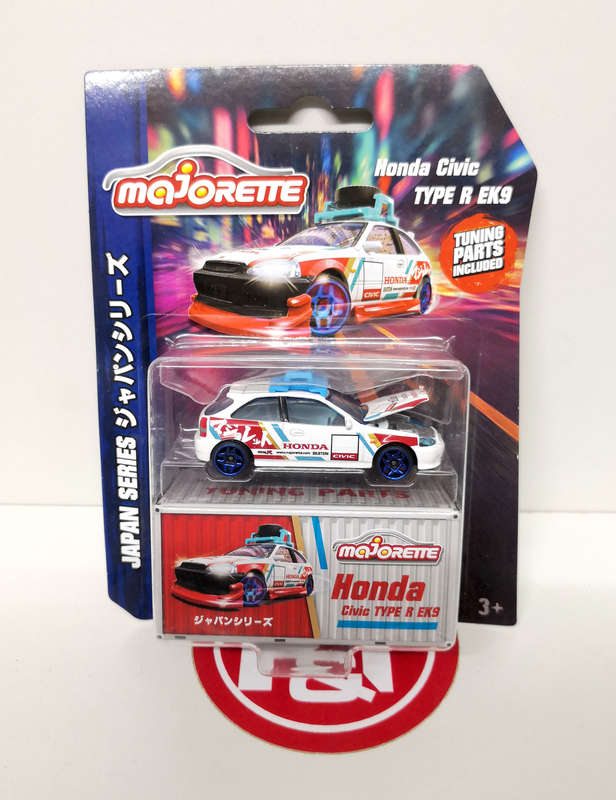 Majorette Japan Series "Tuning Parts" Honda Civic Type R EK9