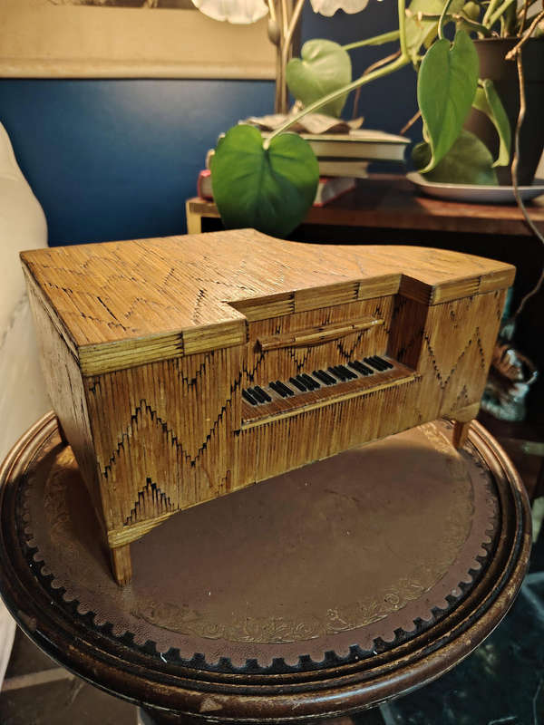 Antique Piano Matchstick box