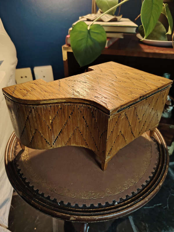 Antique Piano Matchstick box