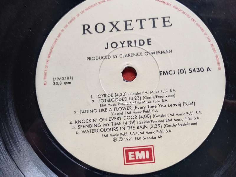 Roxette Joyride  vinyl Lp