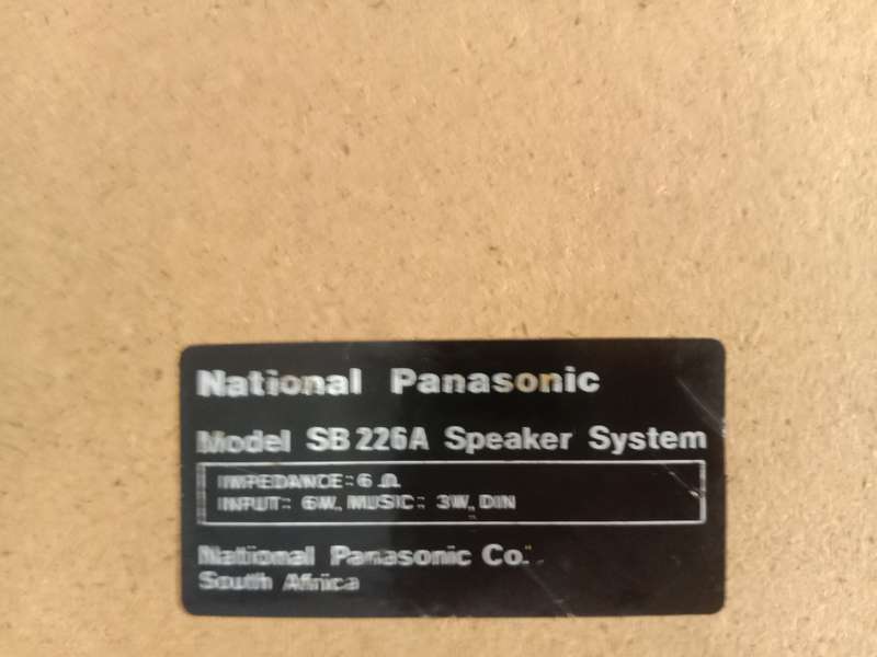 Vintage National Panasonic speakers