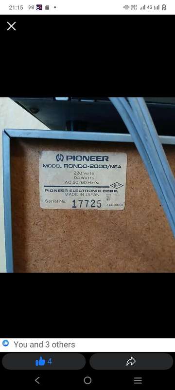 Vintage Pioneer Rondo receiver/tuner