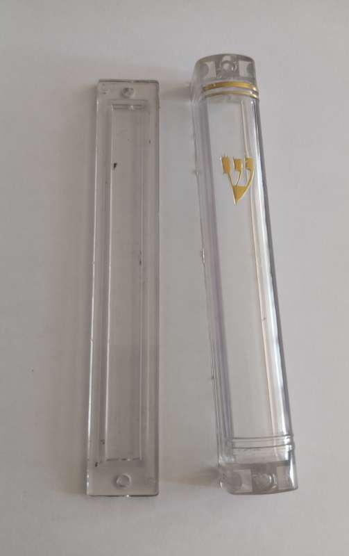 Mezuzah cover clear perspex