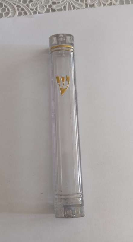 Mezuzah cover clear perspex