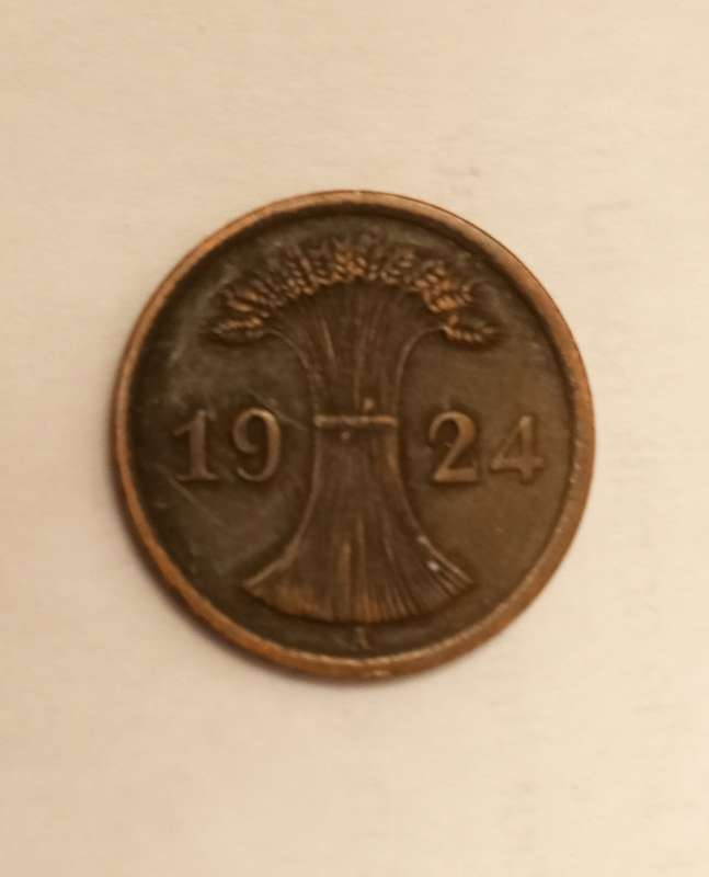 A Deutsche reich 1924 2 phenning